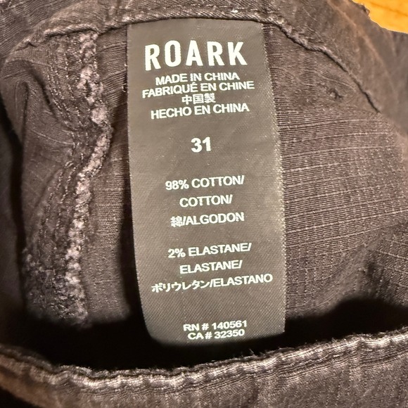 ROARK Men's Black Ripstop Layover Cargo Pants Size 31 Adventure Gorpcore - Picture 5 of 7